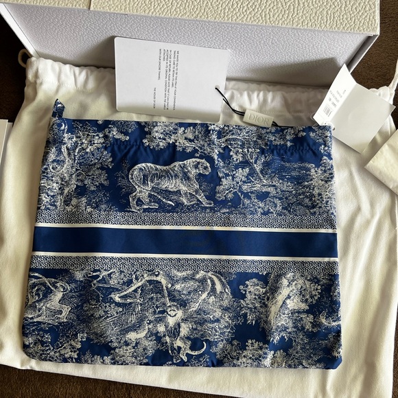 CHRISTIAN DIOR POUCH CLUTCH DIORTRAVEL ZIPPED - Picture 6 of 11